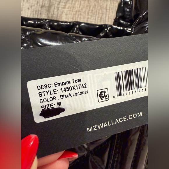 ⭐️ MZ Wallace Medium Empire Tote Bag Quilted In Black Liquor NEW ⭐️RARE - Picture 12 of 16
